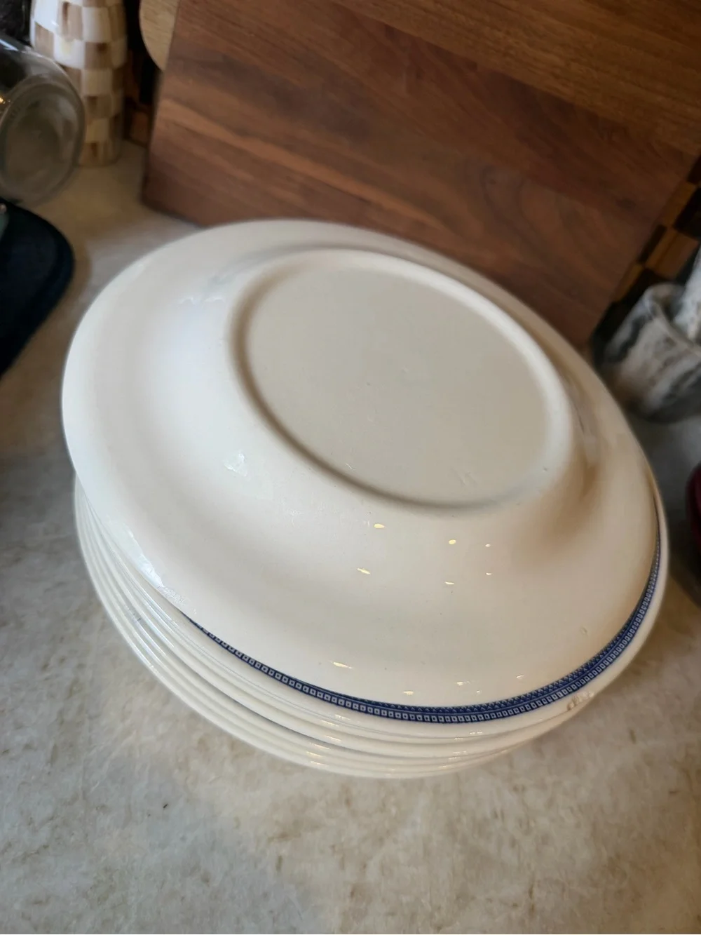 Set of 8 Vintage Blue Willow Royal China 10” dinner plates